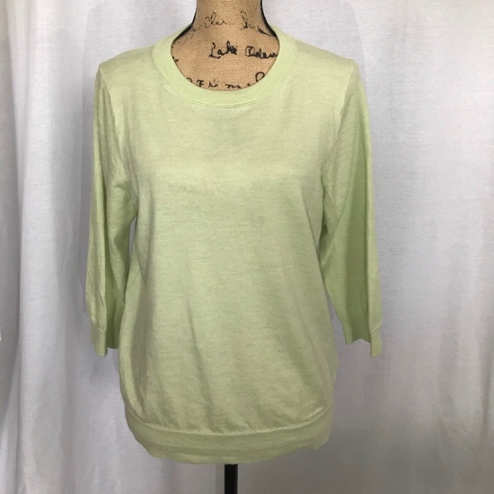 J.Crew light green merino wool Tippi